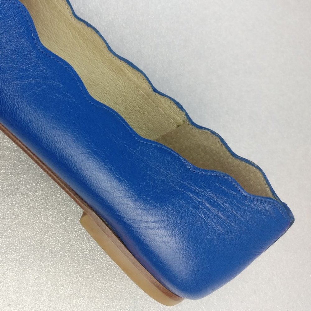 LIMITED EDITION Cobalt Majestic Royal blue fs/ny ALL LEATHER Ballet flats w10us